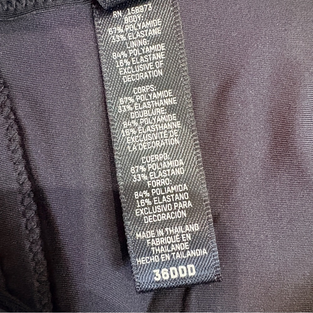 SKIMS Balconette Bra Spring Minimalist Black 36DDD - Picture 3 of 5